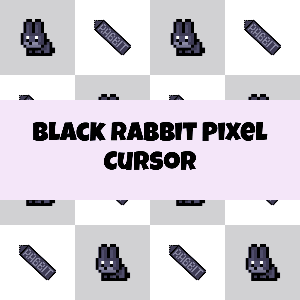Preview Black Rabbit Pixel cursor custom cursor pack